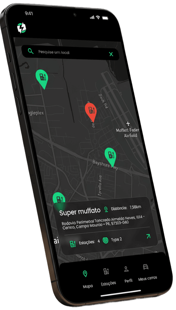 Tela de mapa de postos